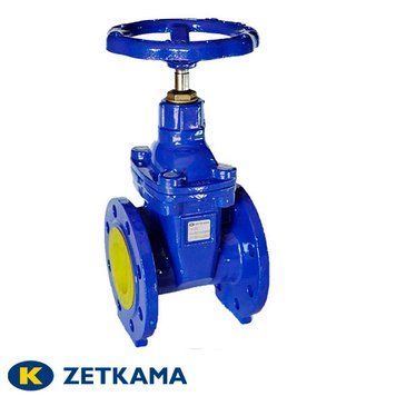 Задвижка с обрезиненным клином Zetkama 111D Ду 450 Ру 16