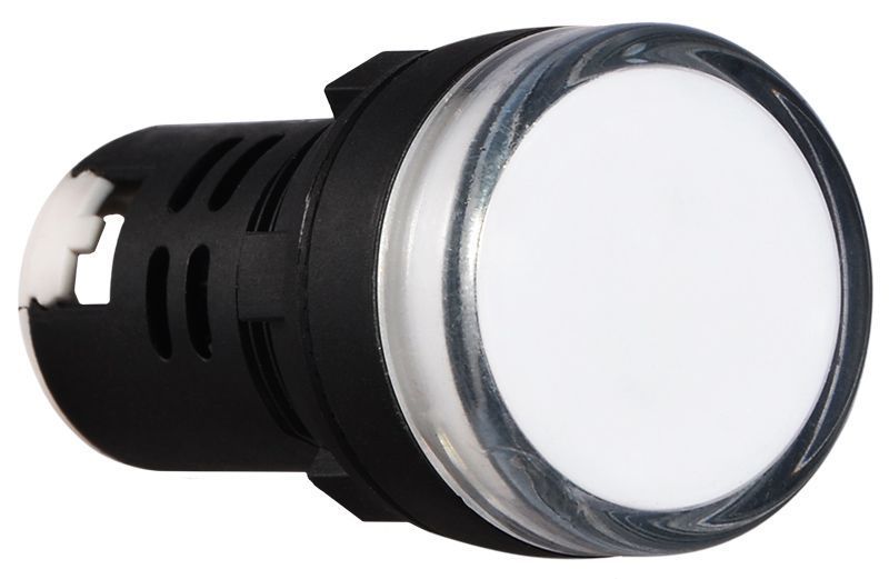 Сигнальна арматура AD22-22DS біла 24V АC/DC