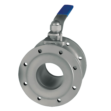 Кран кульовий фланцевий сталевий PN25, шар-нж сталь 304, PTFE ДУ125