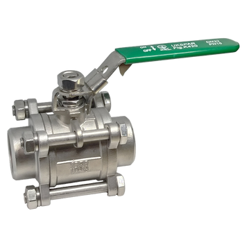 Кран кульовий трискладовий приварний нержавіючий PN16, шар-нж сталь 304, PTFE ДУ 80