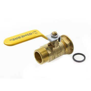 Кран шаровый прямой латунный для газа, гайка MF Genebre 3620 05 3/4" DN20 PN5