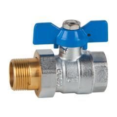 Кран кульовий латунний з американкою Genebre 3046 05 3/4" DN20 PN25