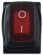 KCD1-2-101NW R/B 220V Перемикач 1 клав. вологозах. червоний з підсвічуванням