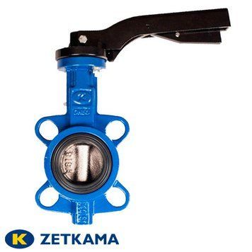 Задвижка Баттерфляй Zetkama 497B тип C67 ДУ 250 Ру 16 с чугунным диском