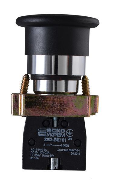 XB2-BC21 Кнопка "грибок" (d 40 мм) "Старт" чорна