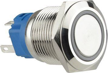 TYJ 19-271 Кнопка металева пласка з підсвічуванням, 1NO+1NC, червона 24V.