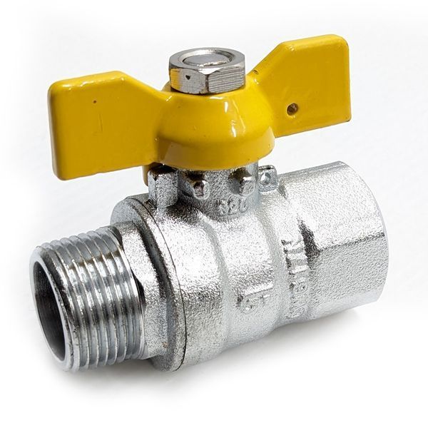 Кран шаровый для газа латунь Genebre 3515 05 3/4" DN20 PN5