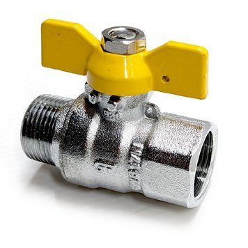 Кран шаровый для газа латунь Genebre 3515 06 1" DN25 PN5