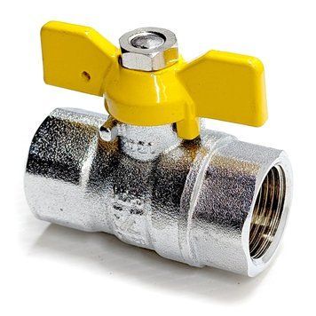 Кран шаровый для газа латунный Genebre 3505 04 1/2" DN15 PN5