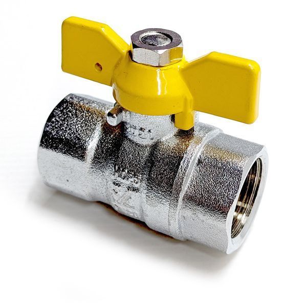 Кран шаровый для газа латунный Genebre 3505 04 1/2" DN15 PN5